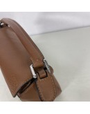 LOEWE Mini Puzzle Bag with Shoulder Strap in Tan Soft Grained Calfskin – SHW