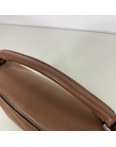 LOEWE Mini Puzzle Bag with Shoulder Strap in Tan Soft Grained Calfskin – SHW