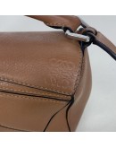 LOEWE Mini Puzzle Bag with Shoulder Strap in Tan Soft Grained Calfskin – SHW