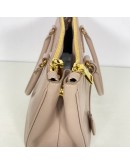 PRADA Small Galleria Tote Bag with Shoulder Strap in Nude Saffiano Leather – GHW