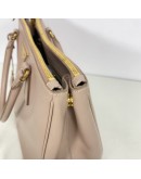 PRADA Small Galleria Tote Bag with Shoulder Strap in Nude Saffiano Leather – GHW