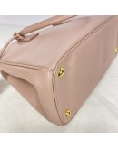 PRADA Small Galleria Tote Bag with Shoulder Strap in Nude Saffiano Leather – GHW