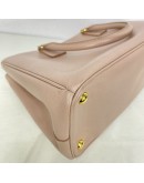 PRADA Small Galleria Tote Bag with Shoulder Strap in Nude Saffiano Leather – GHW