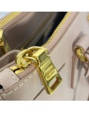 PRADA Small Galleria Tote Bag with Shoulder Strap in Nude Saffiano Leather – GHW