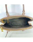 PRADA Small Galleria Tote Bag with Shoulder Strap in Nude Saffiano Leather – GHW