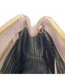PRADA Small Galleria Tote Bag with Shoulder Strap in Nude Saffiano Leather – GHW
