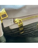 PRADA Small Galleria Tote Bag with Shoulder Strap in Nude Saffiano Leather – GHW