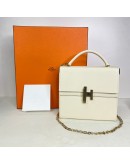 HERMES Cinhetic Box Bag in Nata Epsom Leather – GHW (Stamp Y – Year 2020)