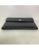 CHANEL CC Quilted Portfolio Clutch in Black Lambskin (31 Series – Year 2021)