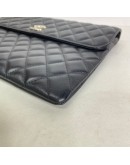 CHANEL CC Quilted Portfolio Clutch in Black Lambskin (31 Series – Year 2021)