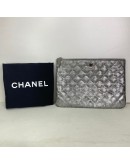 CHANEL O Case Clutch in Metallic Silver – SHW (21 Series – Year 2016)