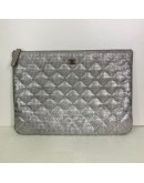 CHANEL O Case Clutch in Metallic Silver – SHW (21 Series – Year 2016)