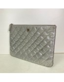 CHANEL O Case Clutch in Metallic Silver – SHW (21 Series – Year 2016)