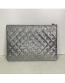 CHANEL O Case Clutch in Metallic Silver – SHW (21 Series – Year 2016)