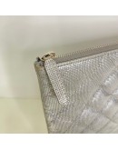 CHANEL O Case Clutch in Metallic Silver – SHW (21 Series – Year 2016)