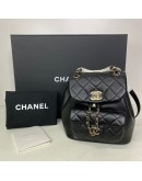 CHANEL Mini Duma Backpack in Black Lambskin – GHW (Microchip – Year 2024)