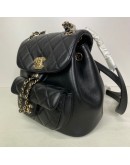 CHANEL Mini Duma Backpack in Black Lambskin – GHW (Microchip – Year 2024)