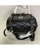 CHANEL Mini Duma Backpack in Black Lambskin – GHW (Microchip – Year 2024)