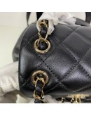 CHANEL Mini Duma Backpack in Black Lambskin – GHW (Microchip – Year 2024)