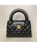 CHANEL Mini Kelly Shopper Tote in Black Shiny Calfskin – GHW (Microchip)
