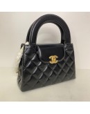 CHANEL Mini Kelly Shopper Tote in Black Shiny Calfskin – GHW (Microchip)