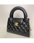CHANEL Mini Kelly Shopper Tote in Black Shiny Calfskin – GHW (Microchip)