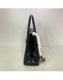 CHANEL Mini Kelly Shopper Tote in Black Shiny Calfskin – GHW (Microchip)