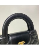 CHANEL Mini Kelly Shopper Tote in Black Shiny Calfskin – GHW (Microchip)