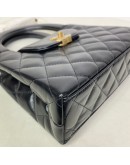 CHANEL Mini Kelly Shopper Tote in Black Shiny Calfskin – GHW (Microchip)