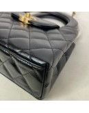 CHANEL Mini Kelly Shopper Tote in Black Shiny Calfskin – GHW (Microchip)