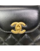CHANEL Mini Kelly Shopper Tote in Black Shiny Calfskin – GHW (Microchip)