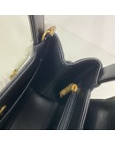 CHANEL Mini Kelly Shopper Tote in Black Shiny Calfskin – GHW (Microchip)