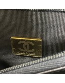 CHANEL Mini Kelly Shopper Tote in Black Shiny Calfskin – GHW (Microchip)