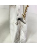 CHANEL Mini Kelly Shopper Tote in White Shiny Calfskin – GHW (Microchip)