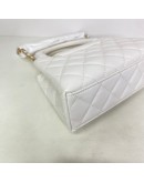 CHANEL Mini Kelly Shopper Tote in White Shiny Calfskin – GHW (Microchip)