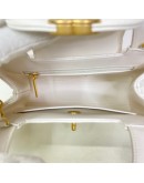 CHANEL Mini Kelly Shopper Tote in White Shiny Calfskin – GHW (Microchip)