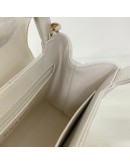 CHANEL Mini Kelly Shopper Tote in White Shiny Calfskin – GHW (Microchip)