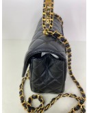CHANEL 24C Mini Classic Flap with Top Handle in Black Goatskin – GHW (Microchip)