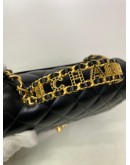 CHANEL 24C Mini Classic Flap with Top Handle in Black Goatskin – GHW (Microchip)