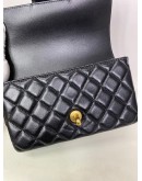 CHANEL 24C Mini Classic Flap with Top Handle in Black Goatskin – GHW (Microchip)