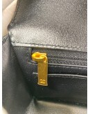 CHANEL 24C Mini Classic Flap with Top Handle in Black Goatskin – GHW (Microchip)