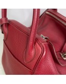 HERMES Lindy 30 Shoulder Bag in Rubis Taurillon Clemence Leather – PHW (Stamp Q Square – Year 2013)