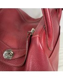 HERMES Lindy 30 Shoulder Bag in Rubis Taurillon Clemence Leather – PHW (Stamp Q Square – Year 2013)
