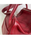 HERMES Lindy 30 Shoulder Bag in Rubis Taurillon Clemence Leather – PHW (Stamp Q Square – Year 2013)