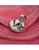 HERMES Lindy 30 Shoulder Bag in Rubis Taurillon Clemence Leather – PHW (Stamp Q Square – Year 2013)