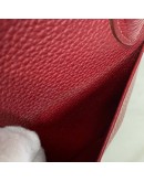 HERMES Lindy 30 Shoulder Bag in Rubis Taurillon Clemence Leather – PHW (Stamp Q Square – Year 2013)