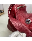 HERMES Lindy 30 Shoulder Bag in Rubis Taurillon Clemence Leather – PHW (Stamp Q Square – Year 2013)