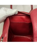 HERMES Lindy 30 Shoulder Bag in Rubis Taurillon Clemence Leather – PHW (Stamp Q Square – Year 2013)
