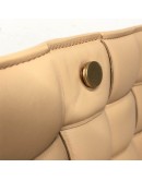 BOTTEGA VENETA Maxi Intrecciatto Padded Chain Cassette Crossbody Bag in Beige Lambskin - GHW