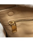 BOTTEGA VENETA Maxi Intrecciatto Padded Chain Cassette Crossbody Bag in Beige Lambskin - GHW